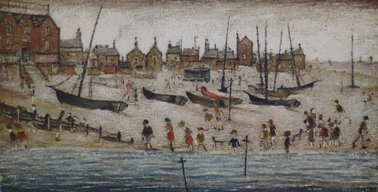 § Lawrence Stephen Lowry (1887-1976) Two offset lithographs printed in colours, Deal Beach; Deal Sketch